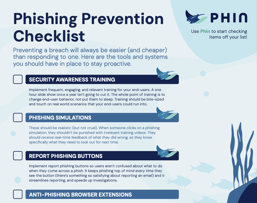 Basic Phishing Prevention Checklist