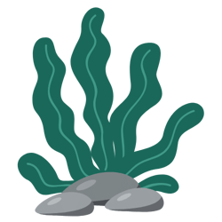 Green Coral with rocks