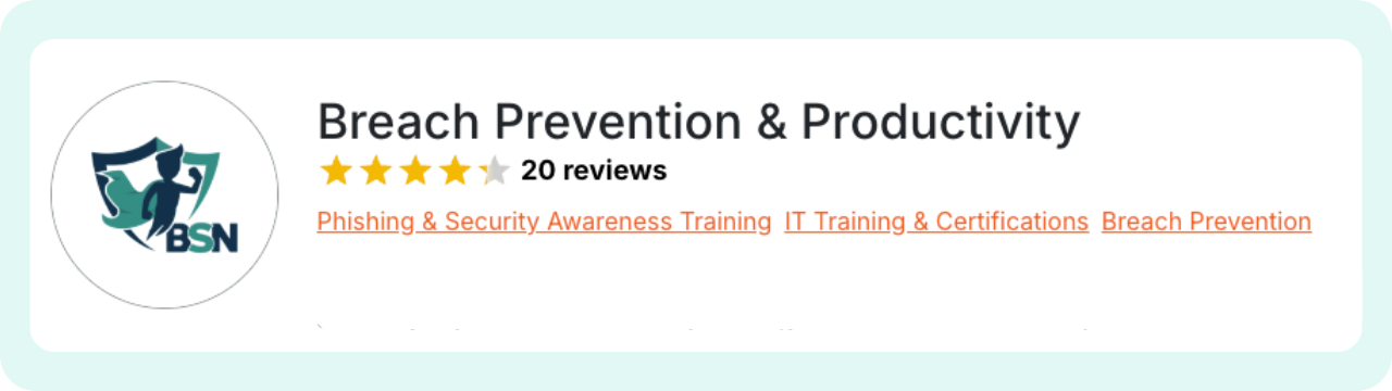 Breach Secure Now Channel Program Reviews