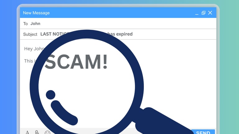 How to spot a scam blog graphic