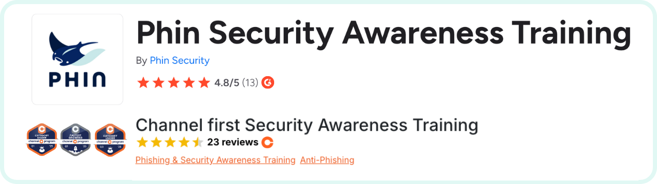 Phin Security G2 and Channel Program Reviews