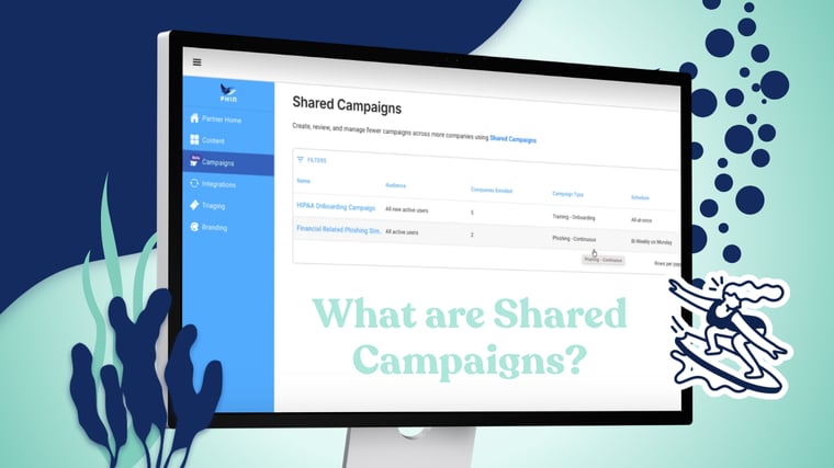 Image of Shared Campaigns in the Phin Platform on a computer screen