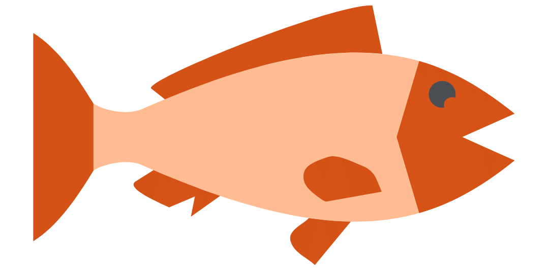 Orange Fish short accent Orange Fish short accent